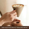 Retro-style ceramic coffee cup