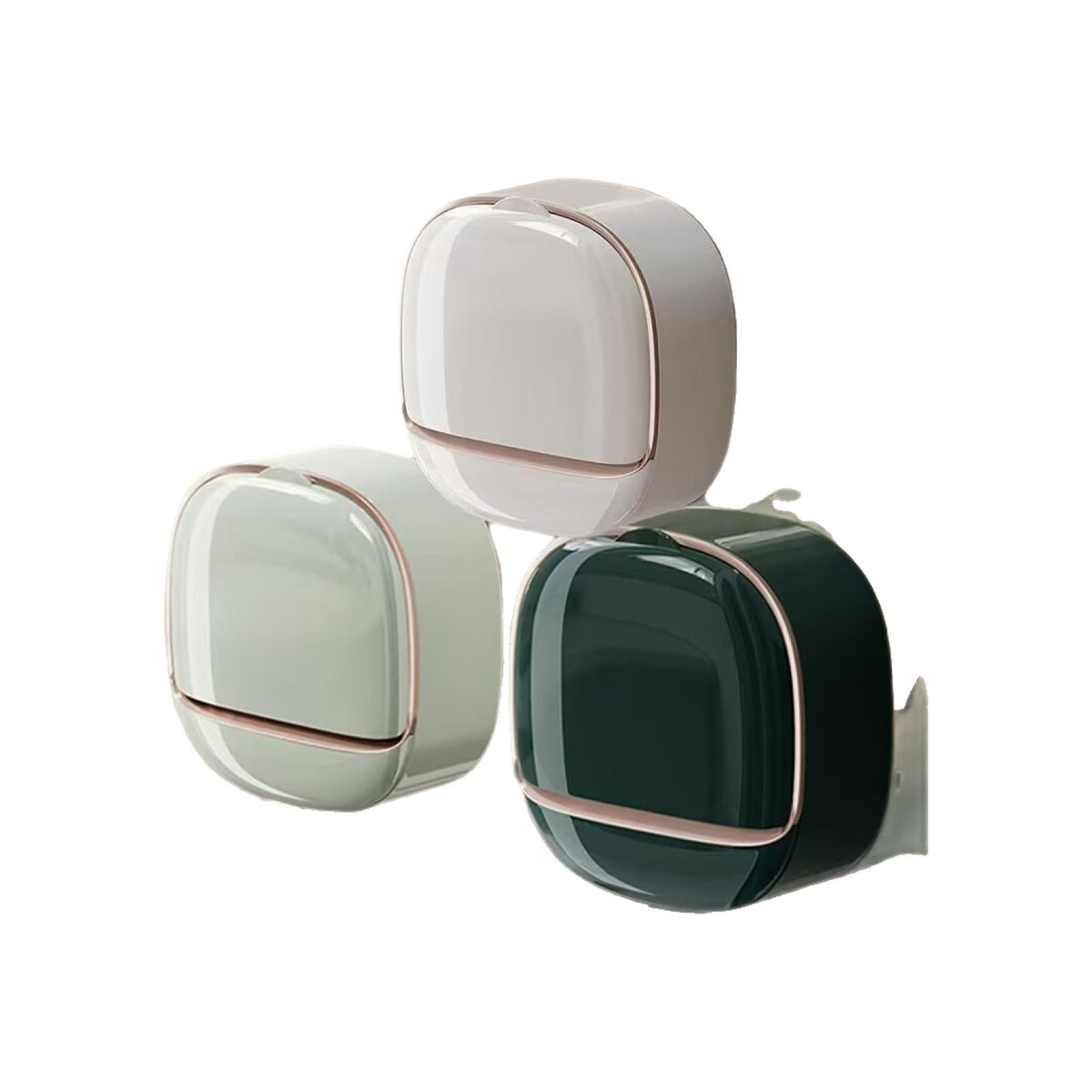 Wall Mounted Drainage Soap Box with Sponge Storage