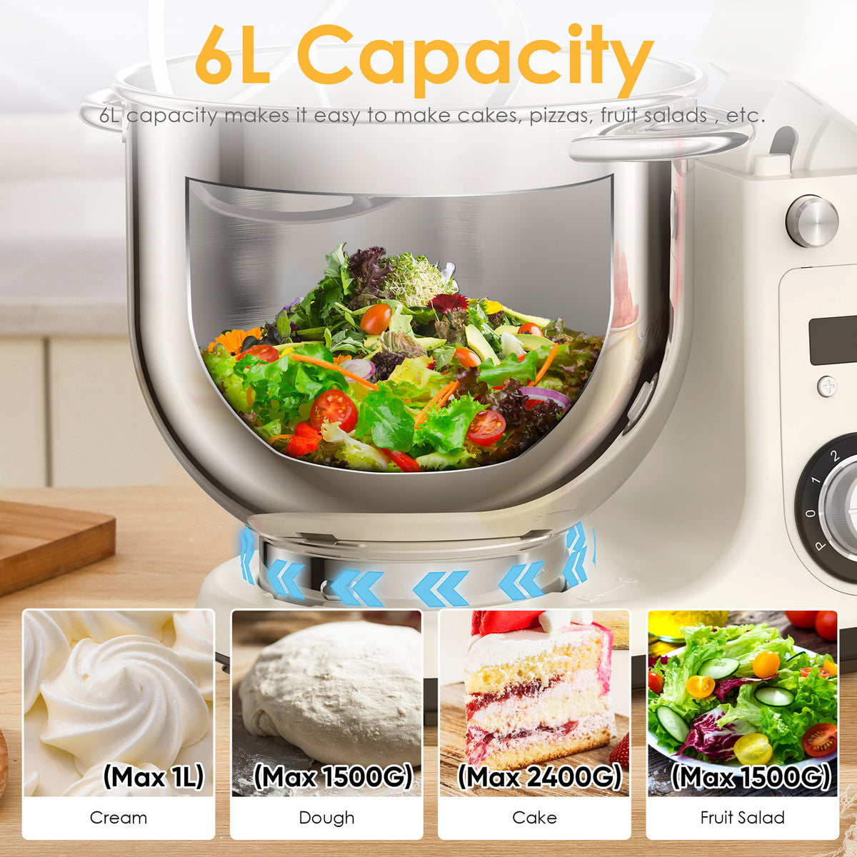 Smart Chef Machine DC Silent Dough Mixer