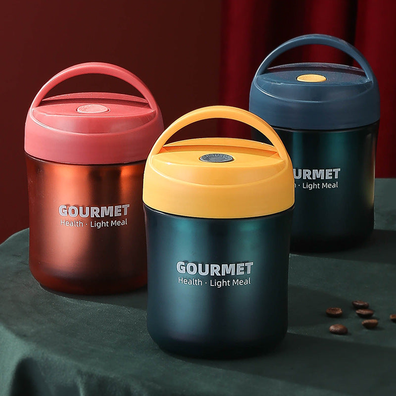 Stainless Steel Insulated Soup Cup with Spoon