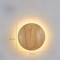 Solid Wood Round Wall Lamp