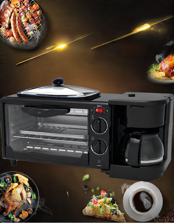 Multifunctional Breakfast Toaster and Oven