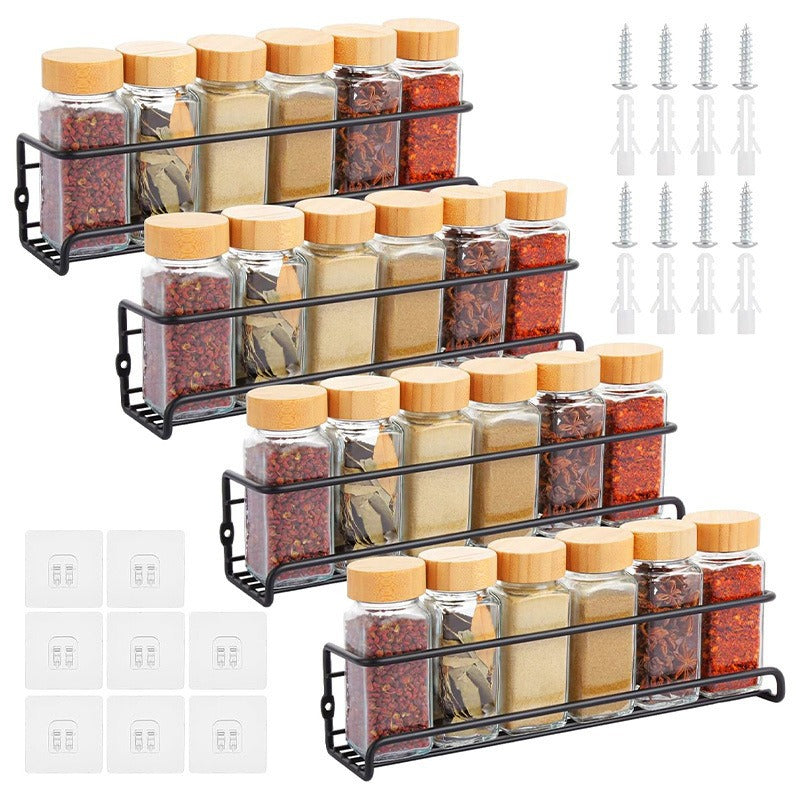 Iron Wall Mounted Spice Storage Rack