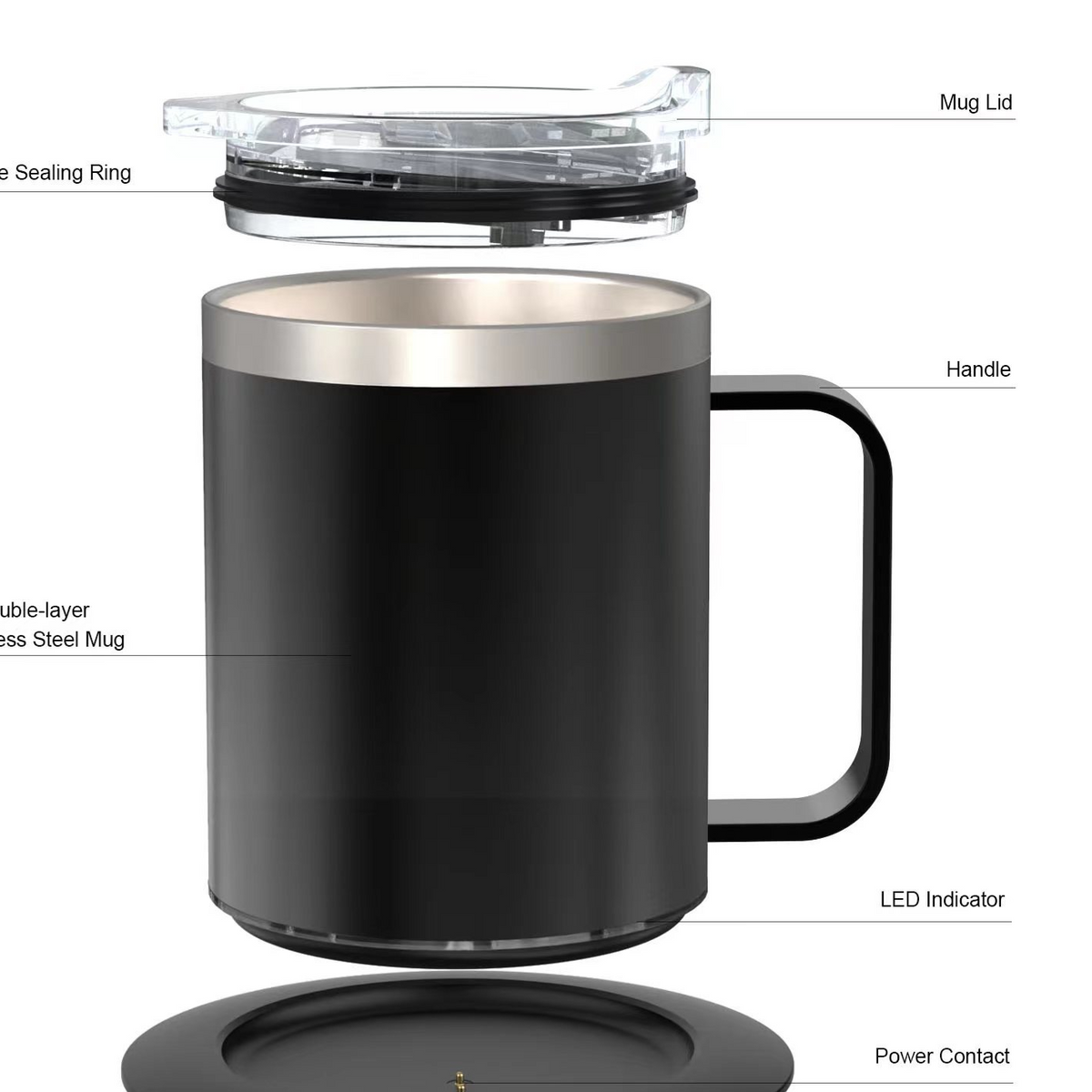 M9 Double Layer Stainless Steel Heating Thermos Cup