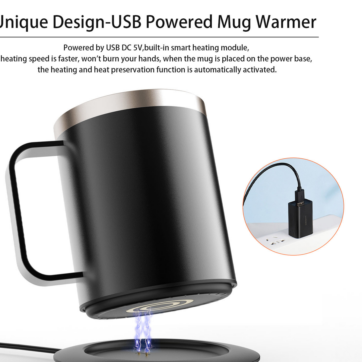 M9 Double Layer Stainless Steel Heating Thermos Cup