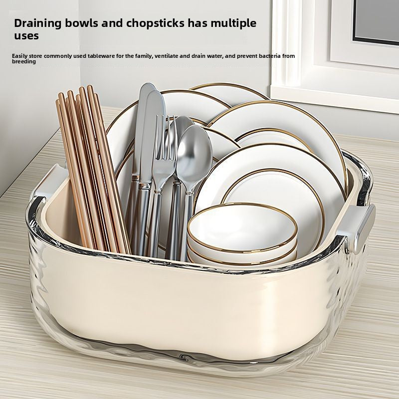 Double Layer Vegetable Washing Basket with Draining Basin