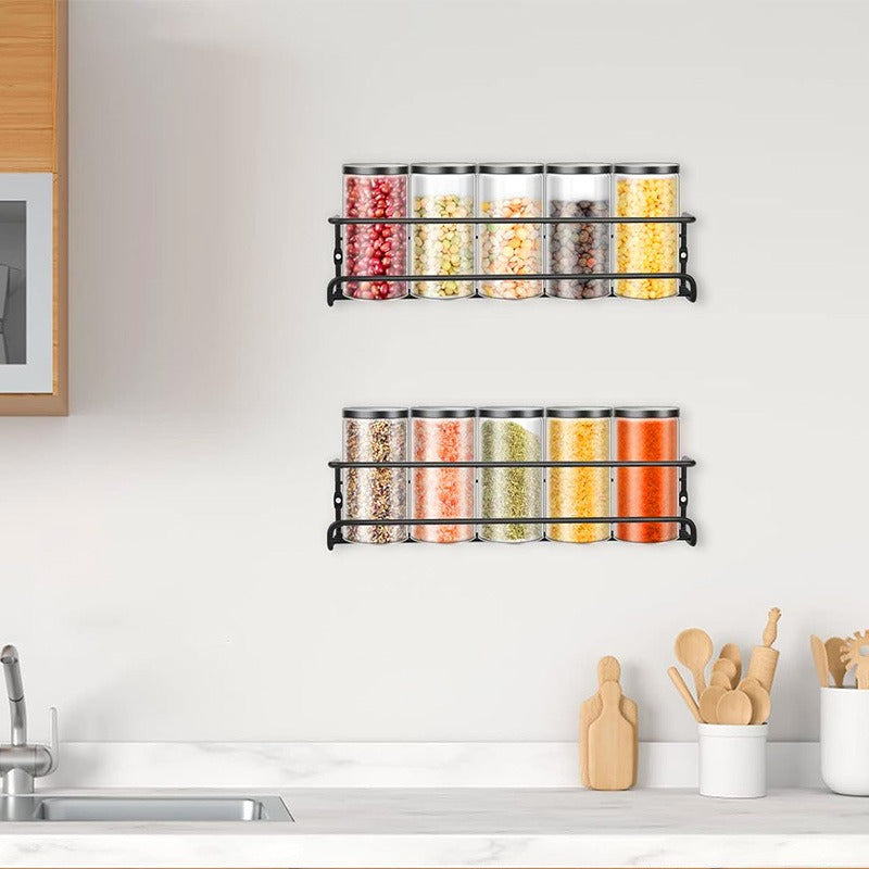 Iron Wall Mounted Spice Storage Rack