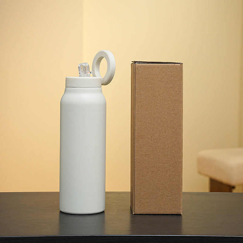 Stainless Steel Insulated Sports Water Bottle with Straw Lid