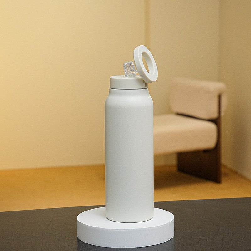 Stainless Steel Insulated Sports Water Bottle with Straw Lid