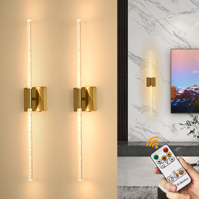 Crystal Bubble Column Wall Lamp