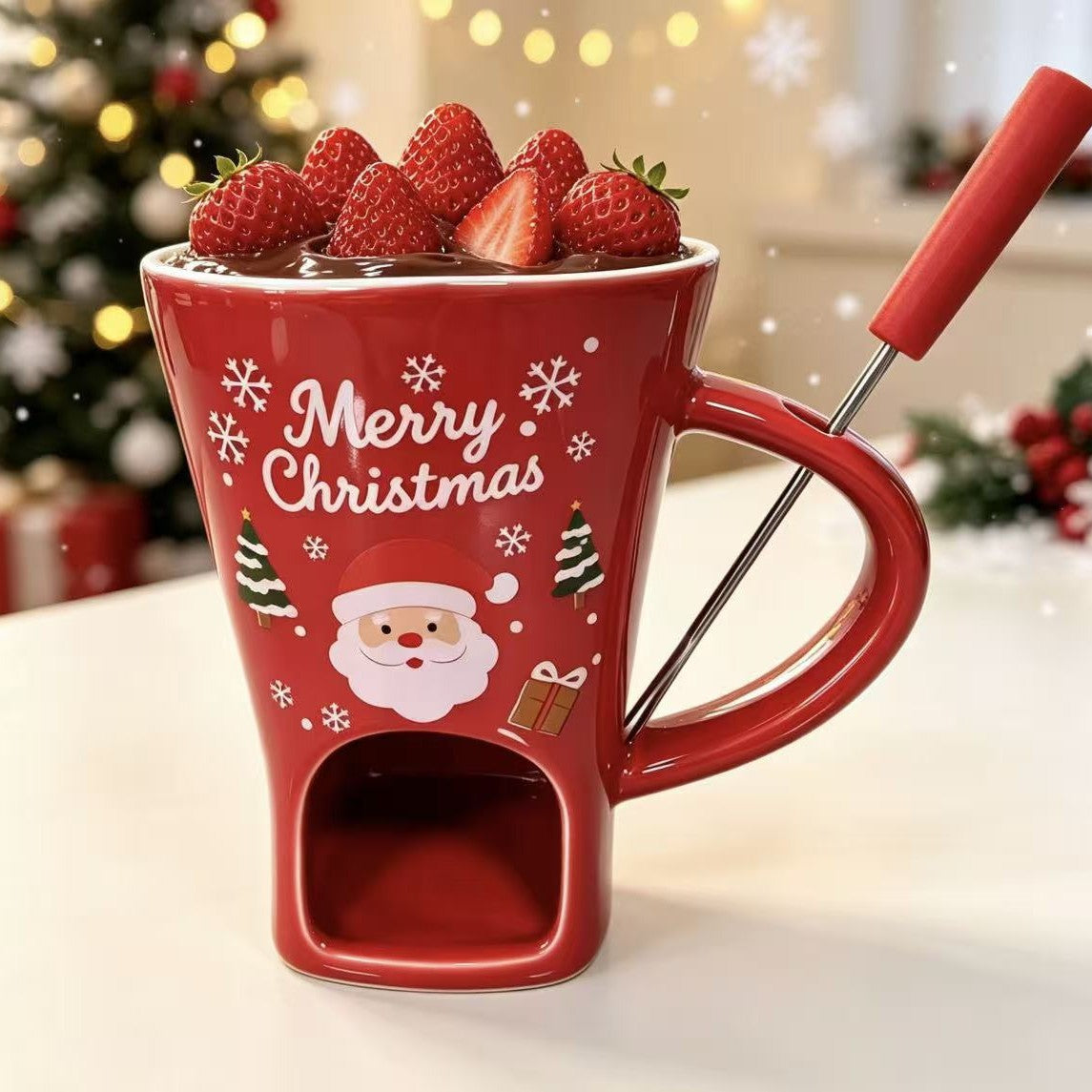 Christmas chocolate mug