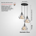 Modern minimalist three-head LED adjustable-height ironware ceiling lamp